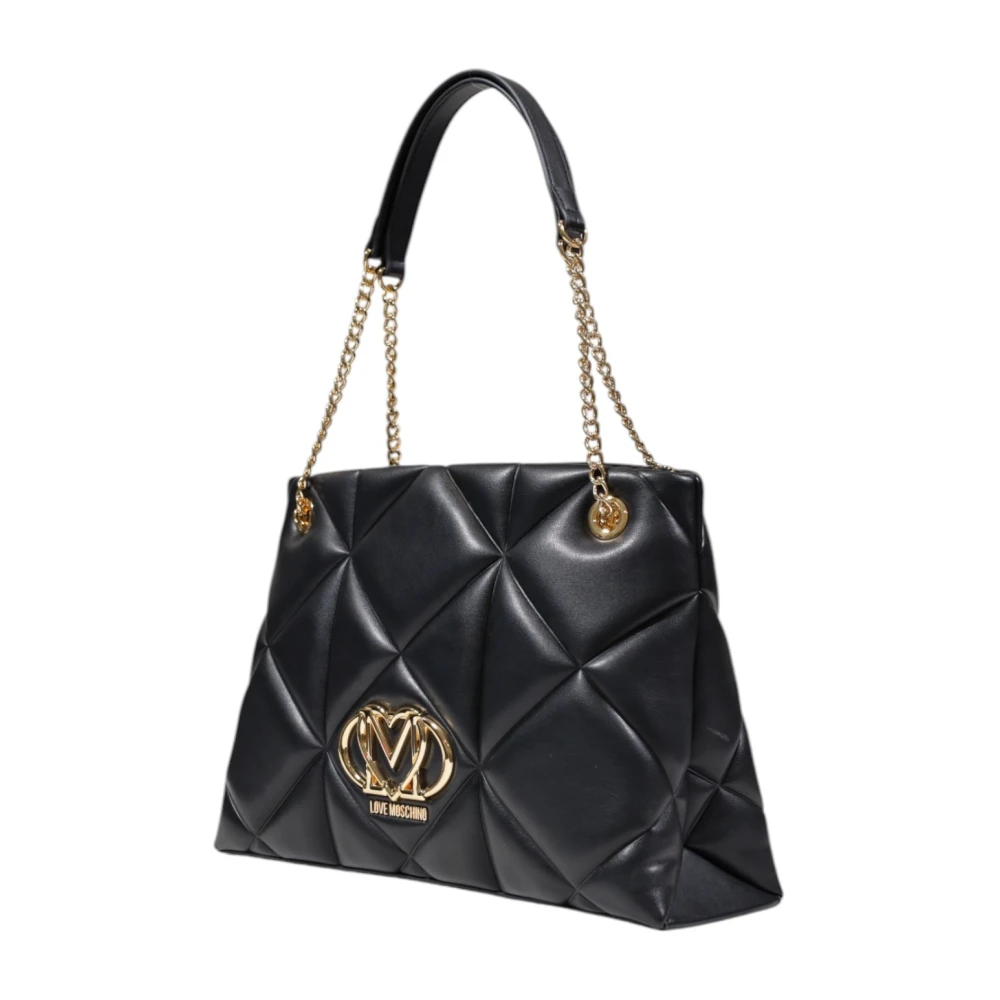 Love Moschino Zwarte Rits Handtas Lente Zomer Vrouwen Black Dames