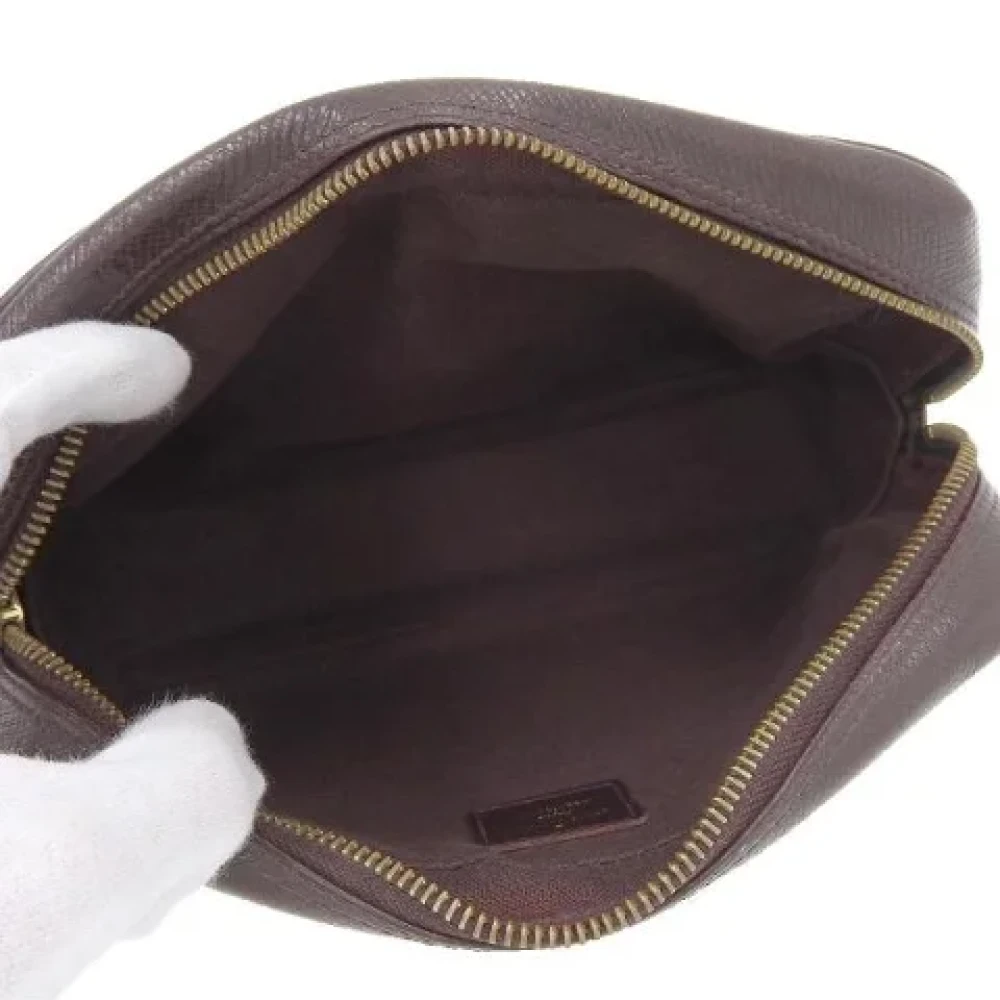Louis Vuitton Vintage Pre-owned Leather clutches Purple Dames