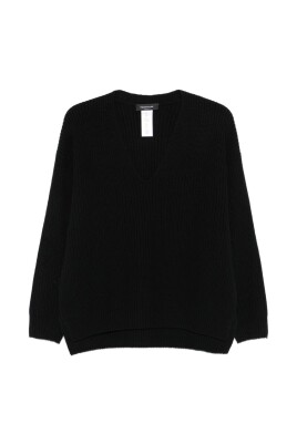 black-v-neck-ribbed-knit-sweater