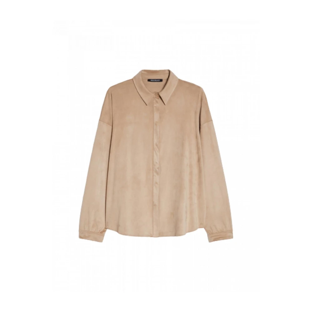 Pennyblack Jersey overhemd met suède-effect Beige Dames