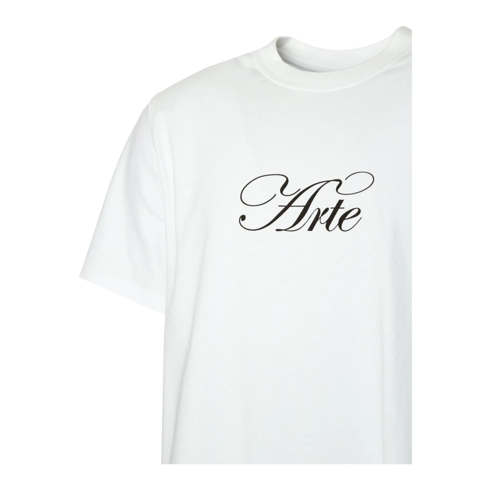 Arte Antwerp Script Logo T-Shirt Relaxed Fit White Heren
