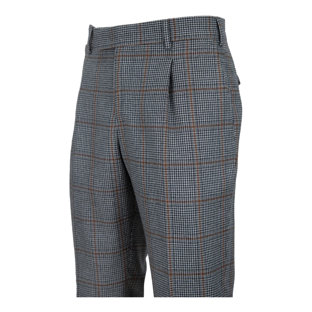 PT Torino Heren wollen broek met knoop rits haak Gray Heren