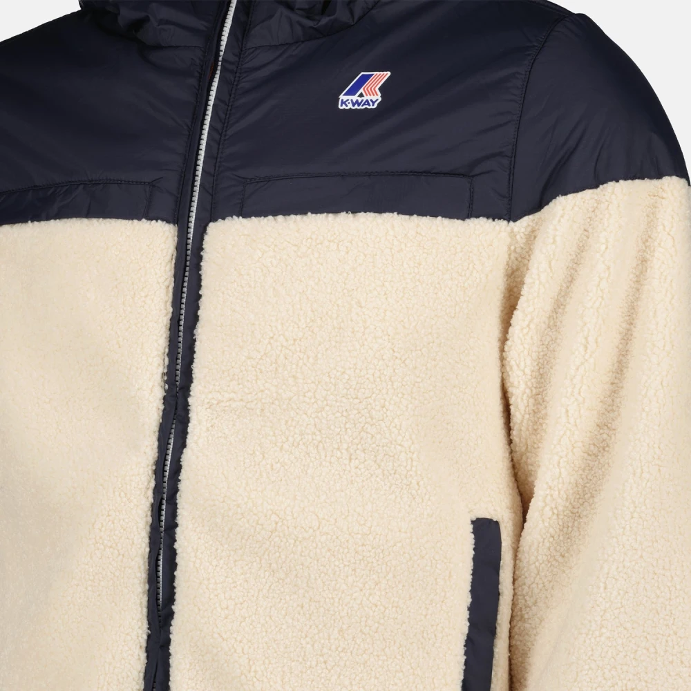 K-way Sherpa Nylon Jas Groen Beige Heren