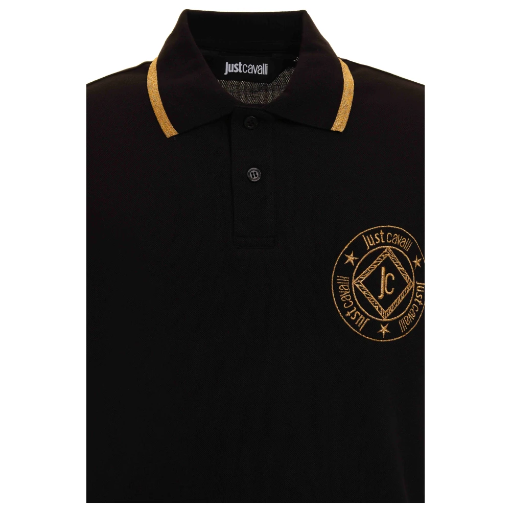 Just Cavalli Zwarte Polo Shirt Collectie Black Heren