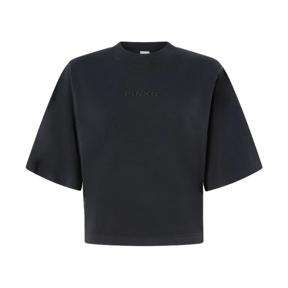 Pinko Black T-Shirts, Female, L, Urban Style Cotton T-Shirt