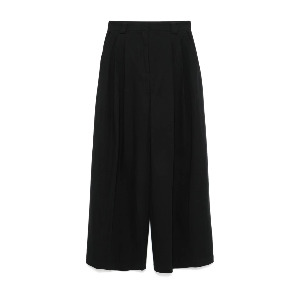 Alexander wang Zwarte Wijde Katoenen Broek Black Dames