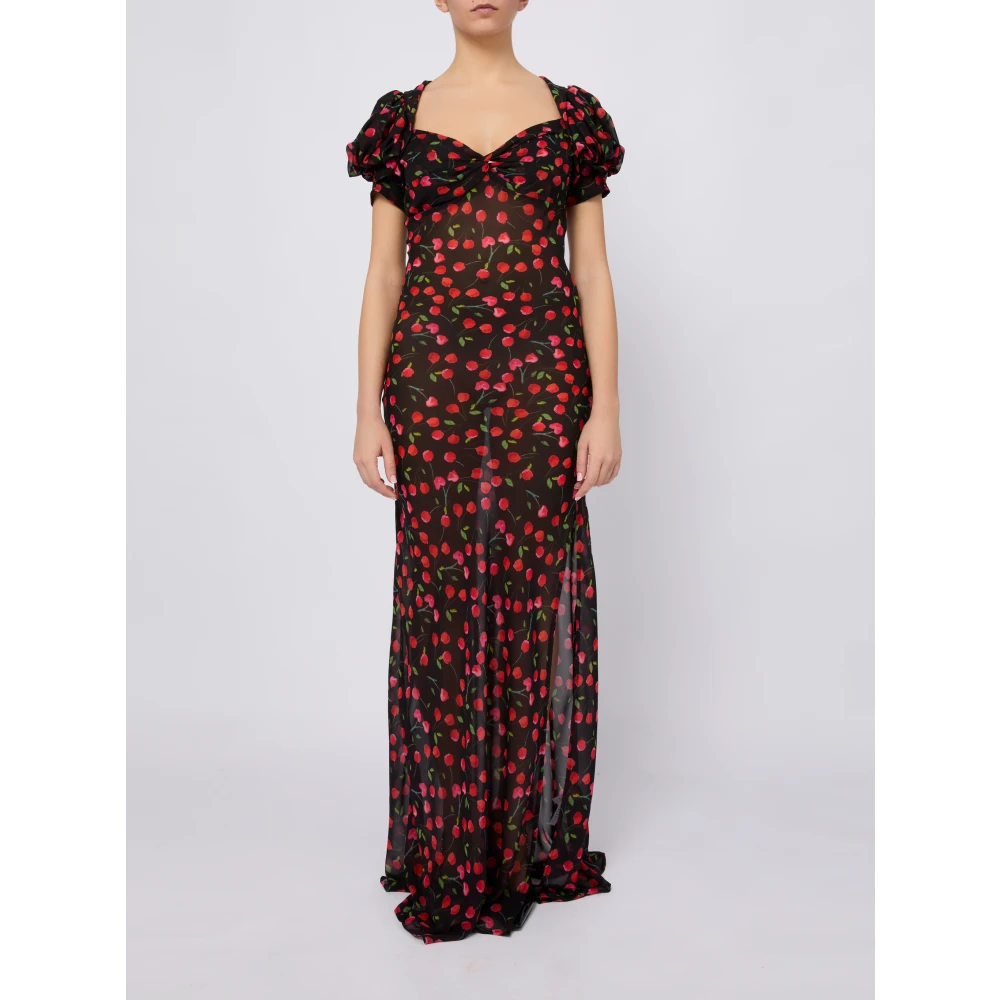 Mar De Margaritas Elegante Zwarte Jurk voor Vrouwen Multicolor Dames