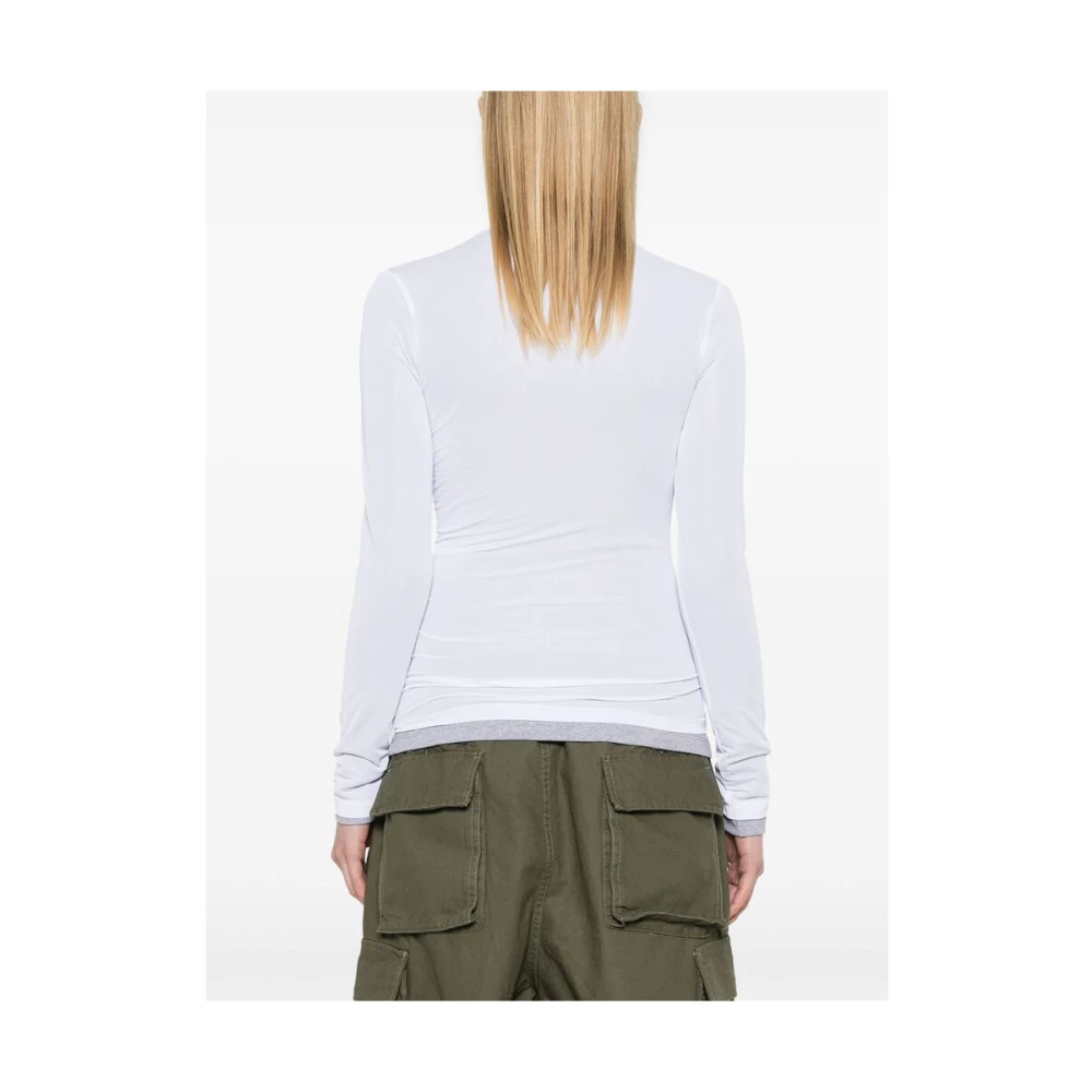 Christopher Esber Witte Gelaagde Crew Neck Sweater White Dames