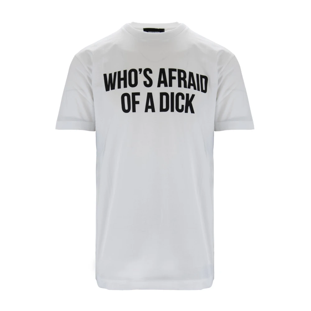 Dsquared2 Men's White T-Shirts, L, Crew Neck Cotton T-Shirt
