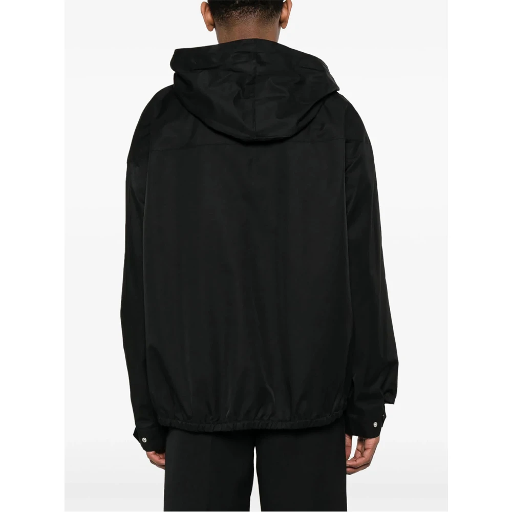 Lanvin Windjack met capuchon Black Heren