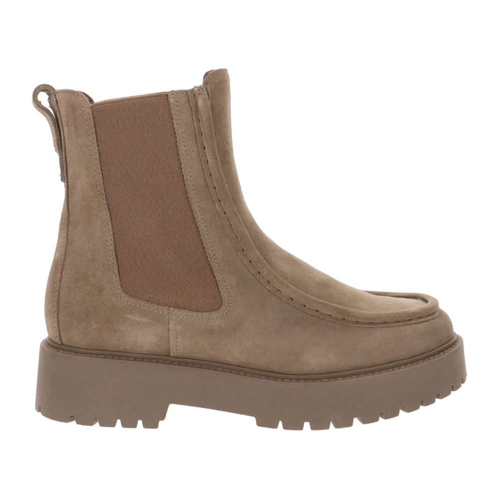 Nerogiardini Beige Chelsea Boots, Female, 7 Uk, Leather Ankle Boots