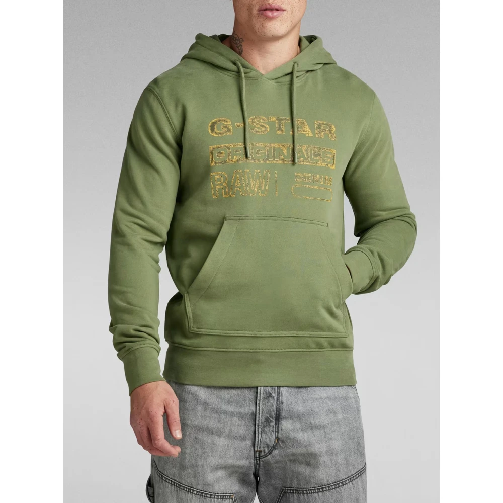 G-Star Groene hoodie voor mannen Green Heren