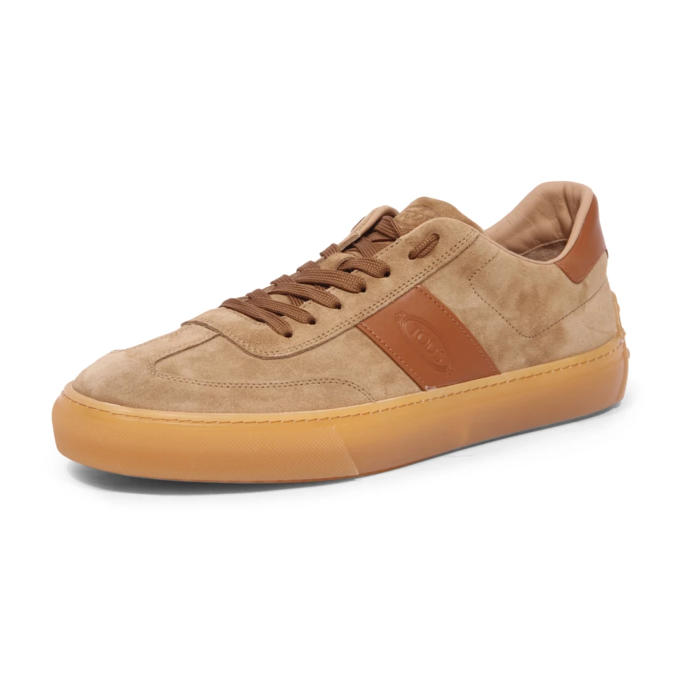 Tod's Mannelijk Beige Xxm03e0gc50b4p7p61 Suède Sneakers