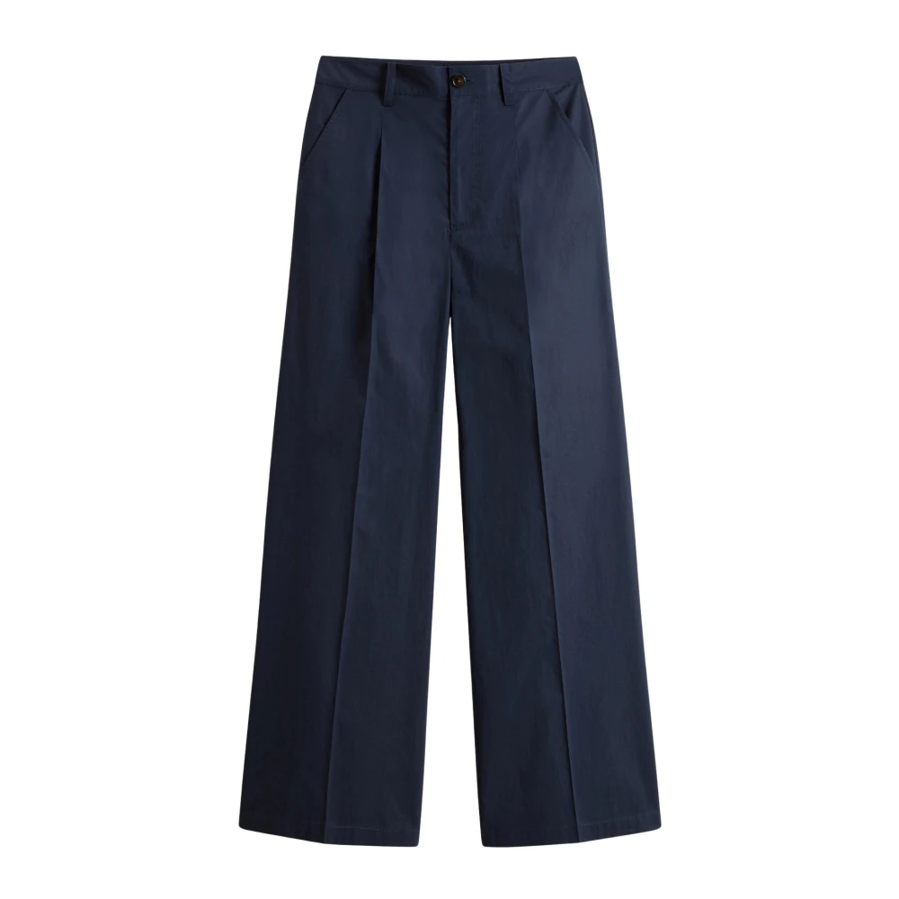 Woolrich Wijde Pijp Chino Broek Blue Dames