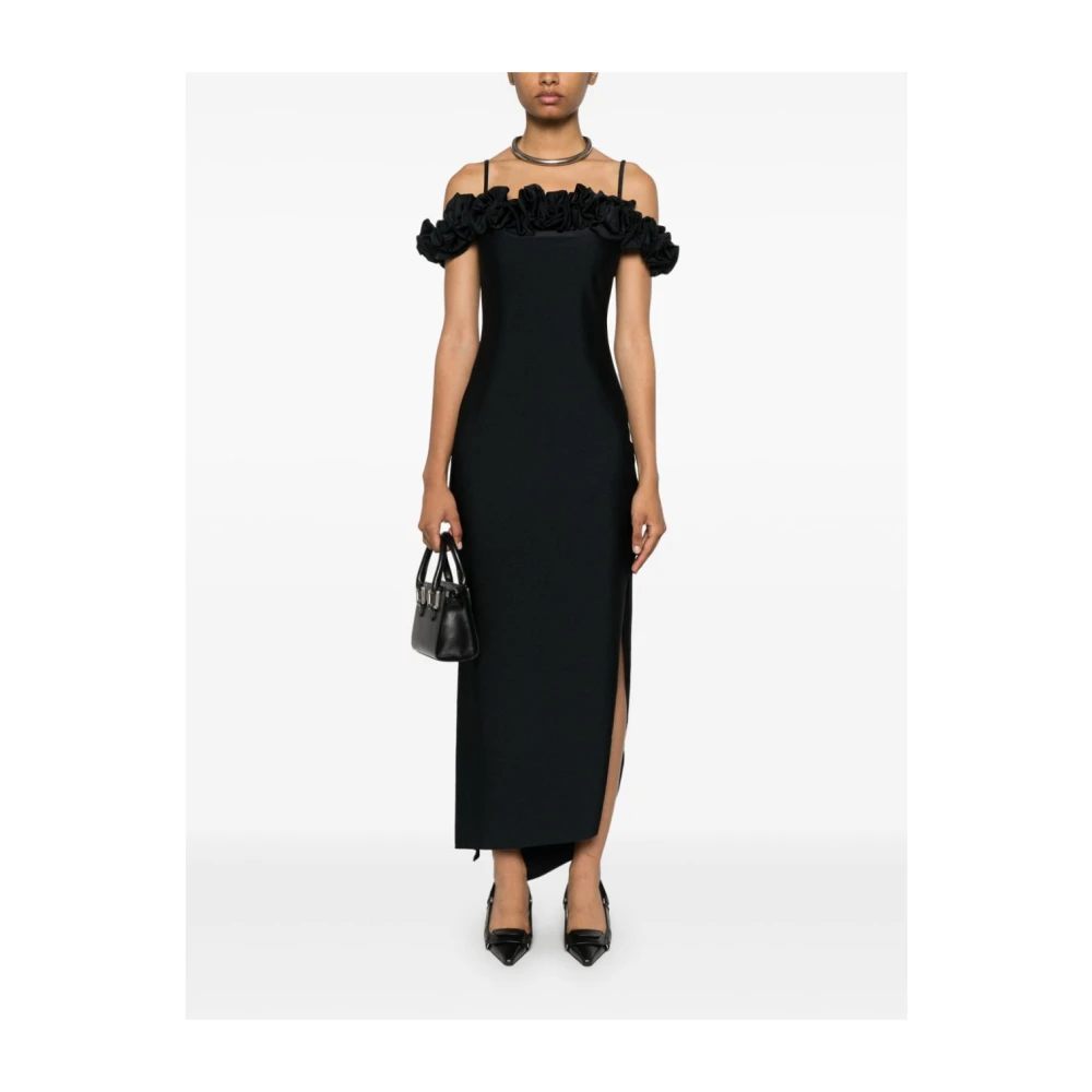 Coperni Zwarte Ruffle Jurk Black Dames