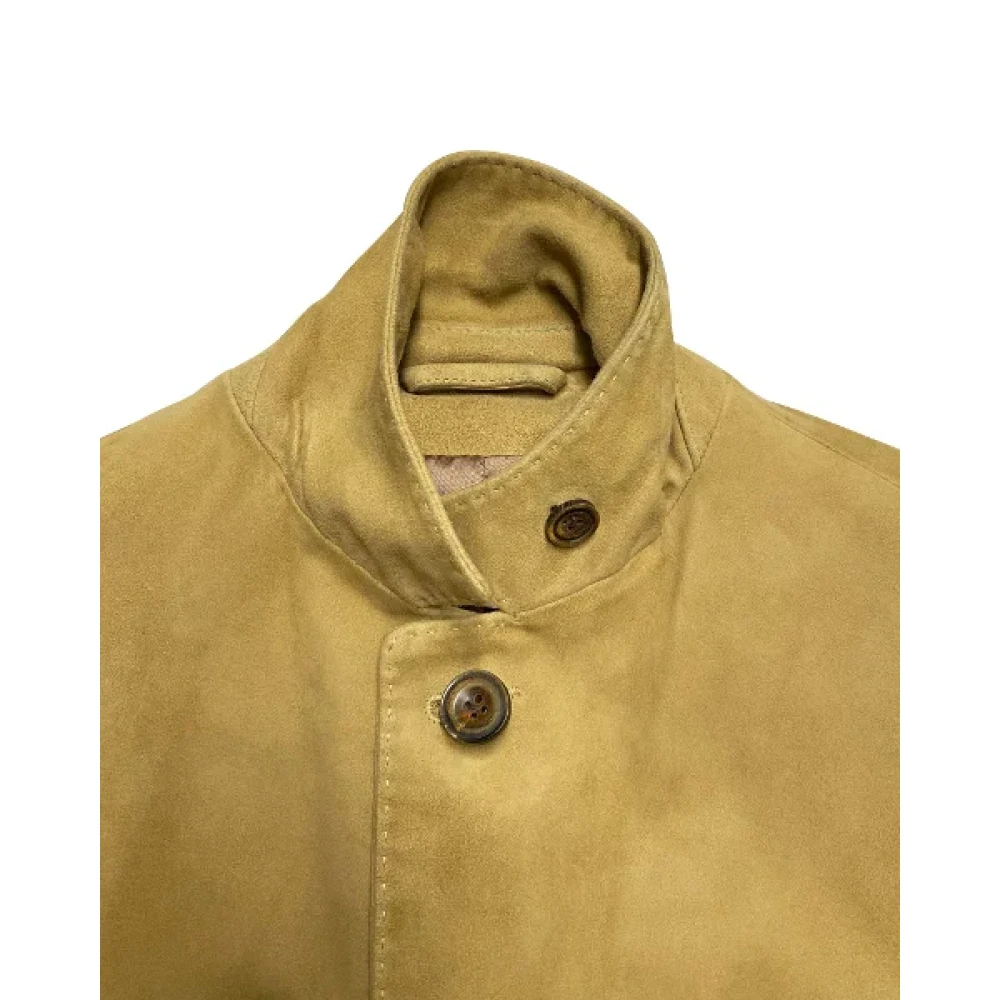 Ralph Lauren Pre-owned Suede outerwear Yellow Dames