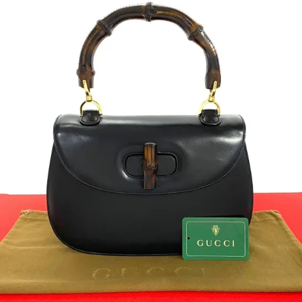 Gucci Vintage Pre-owned Leather handbags Black Dames