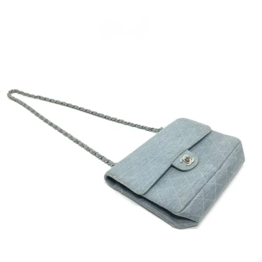 Chanel Vintage Pre-owned Cotton chanel-bags Blue Dames