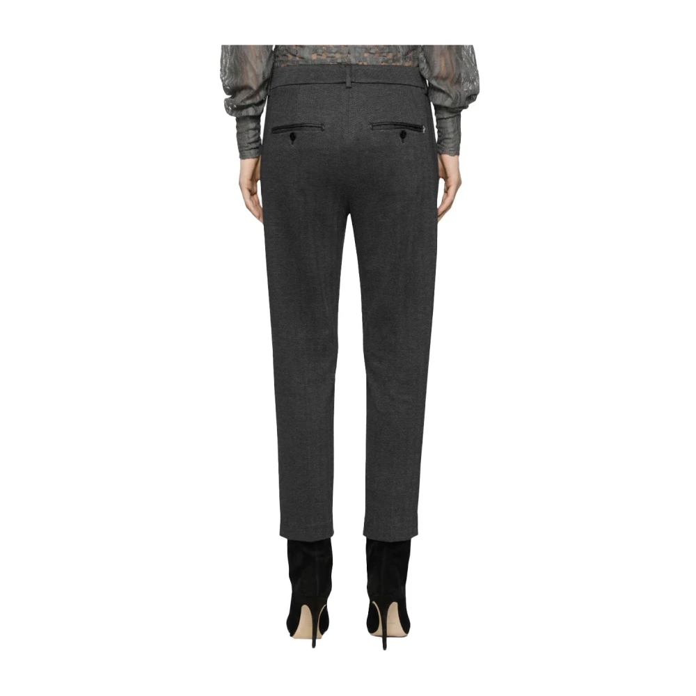 Dondup Losse Chino Enkellange Broek Black Dames
