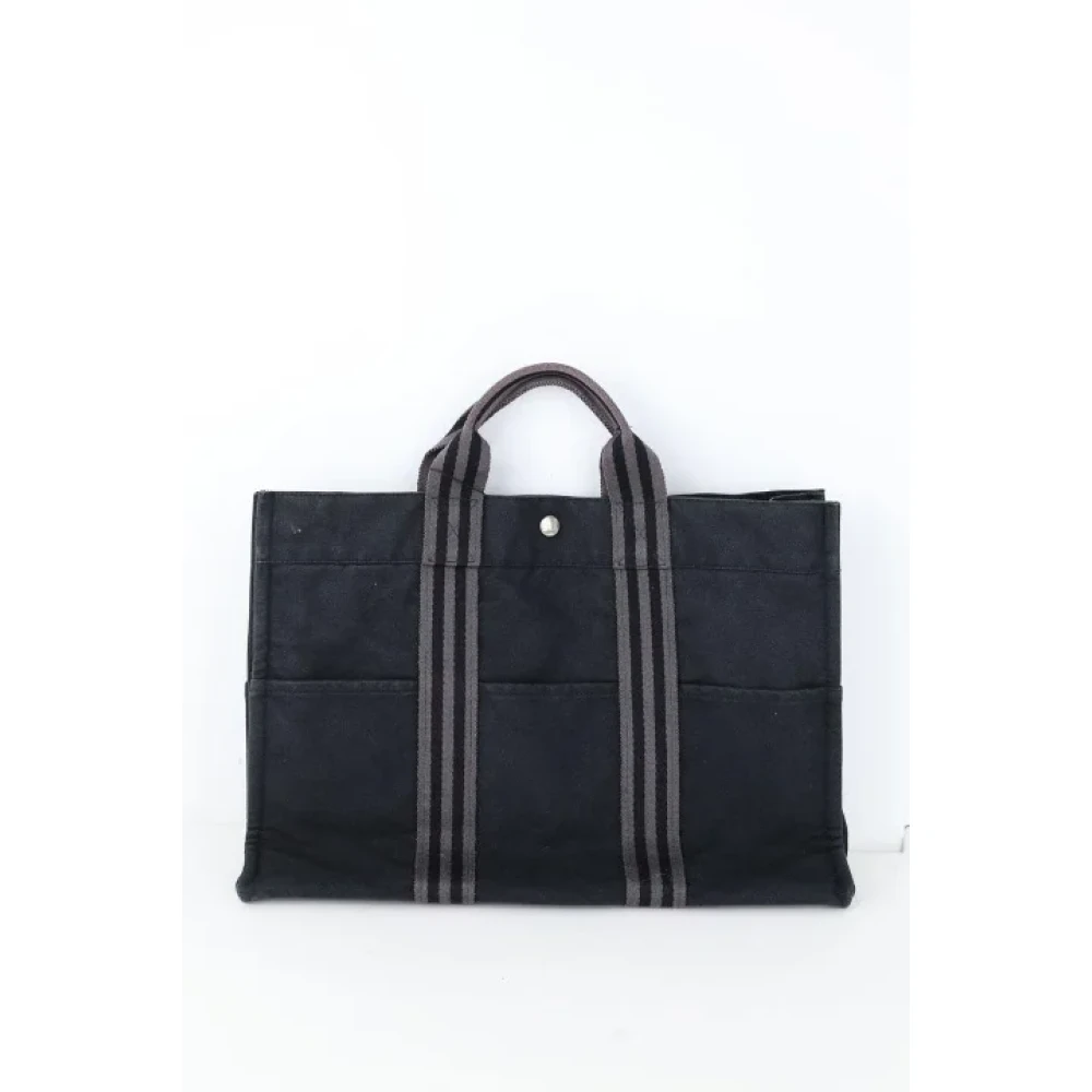 Hermès Vintage Pre-owned Cotton handbags Black Dames