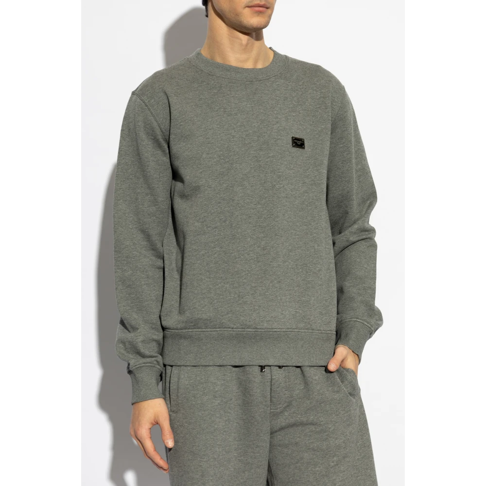 Dolce & Gabbana Sweatshirt met logo Gray Heren