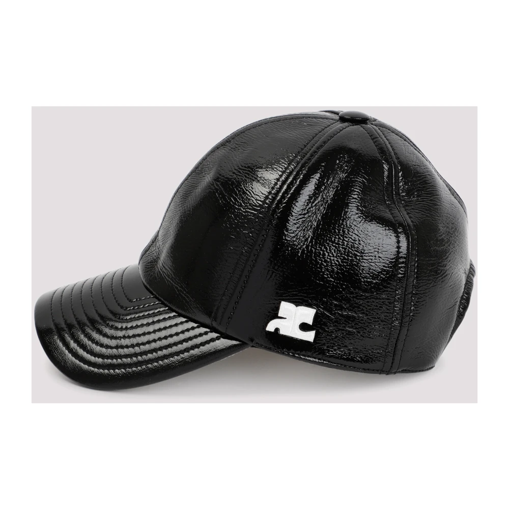 Courrèges Zwarte Vinyl Cap Dames Accessoires Black Dames