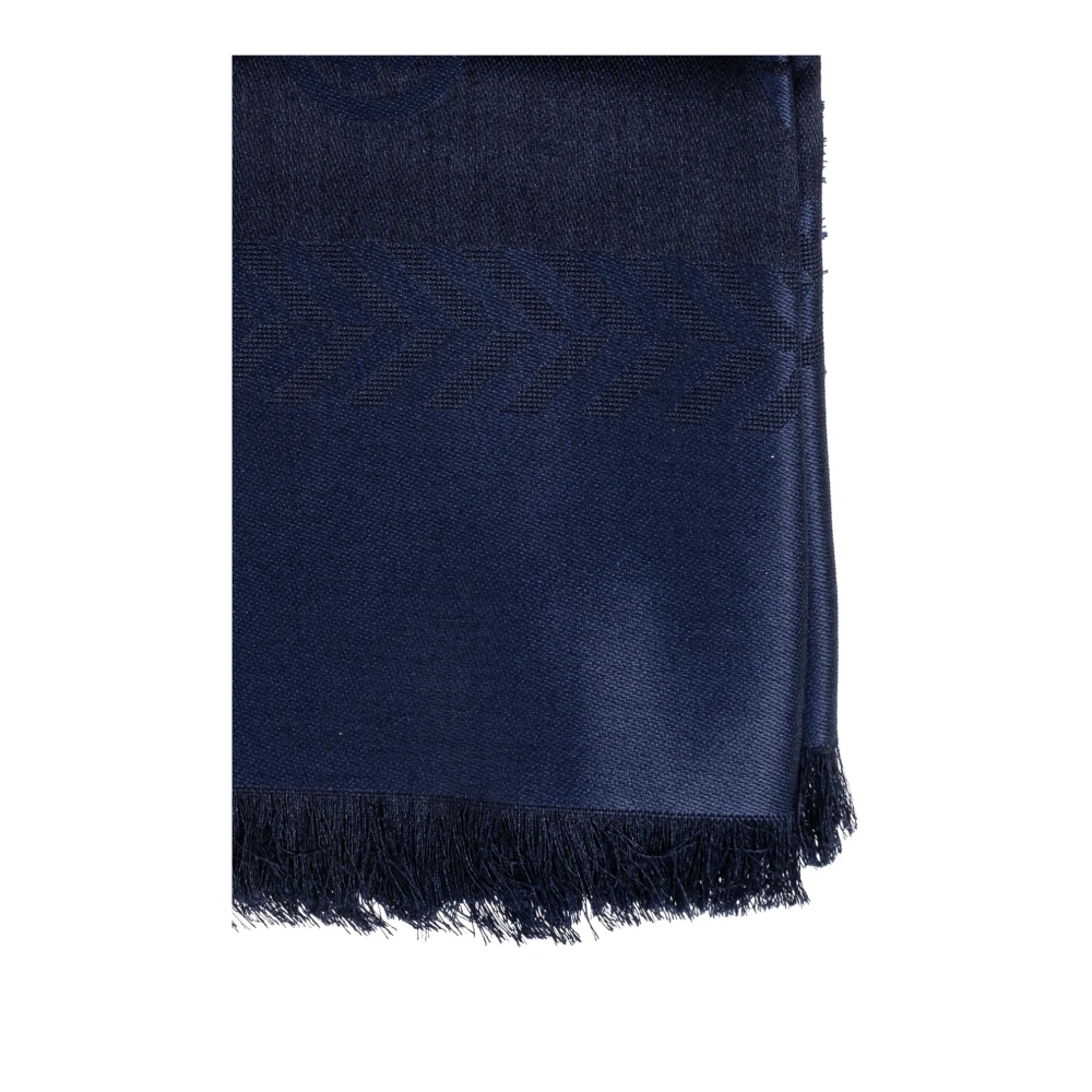 Giorgio Armani Sjaal met monogram Blue Heren