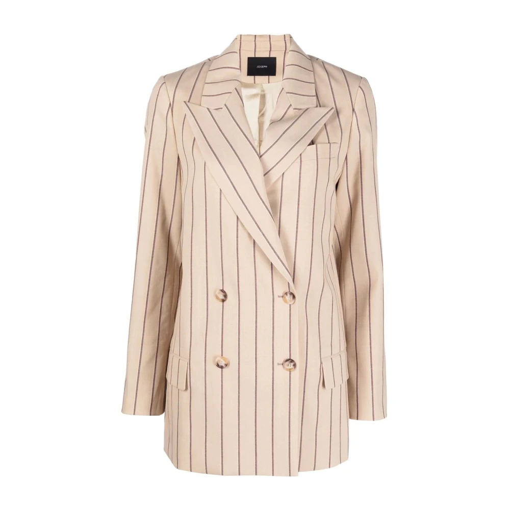 Joseph Bruine Wollen Blazer Brown Dames
