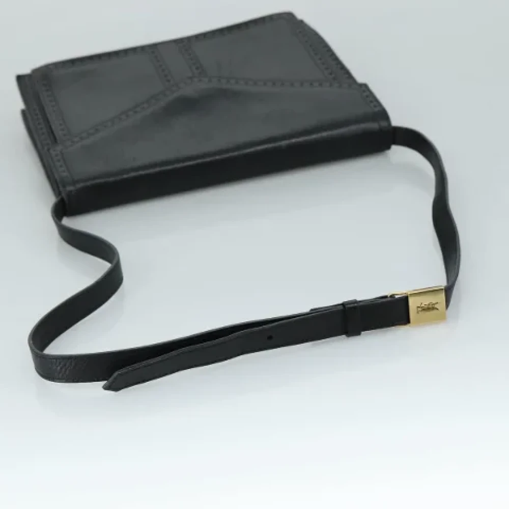 Saint Laurent Vintage Pre-owned Leather shoulder-bags Black Dames