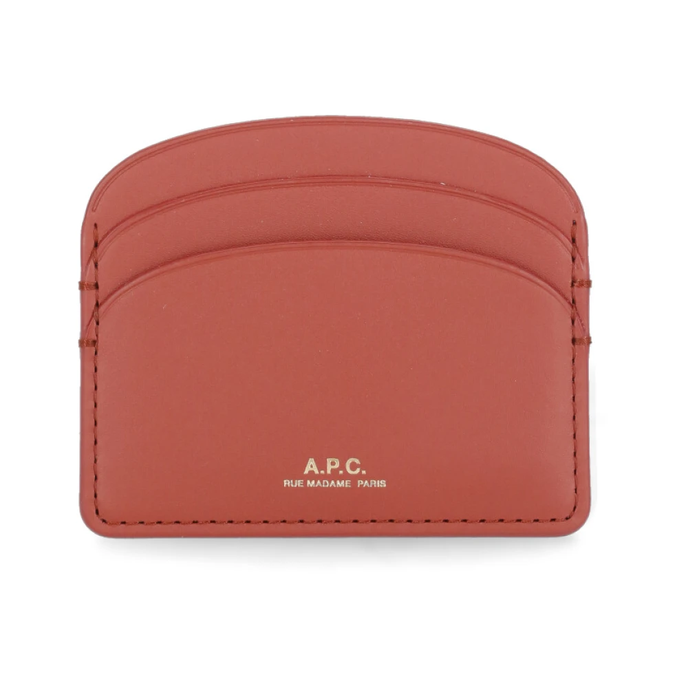 A.p.c. Rode Leren Kaarthouder voor Vrouw Red Dames