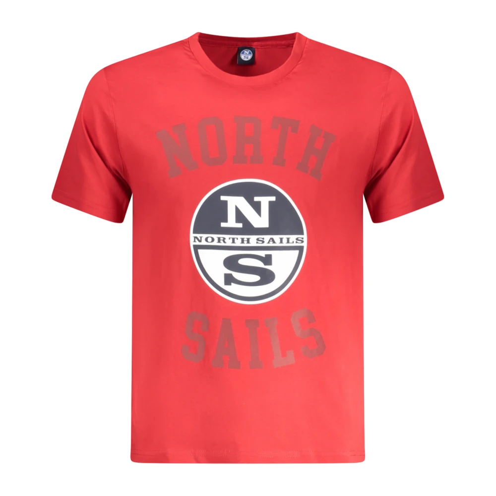 North Sails Herr Röd Toppar 3XL, Bomull, Short Sleeve T-Shirt