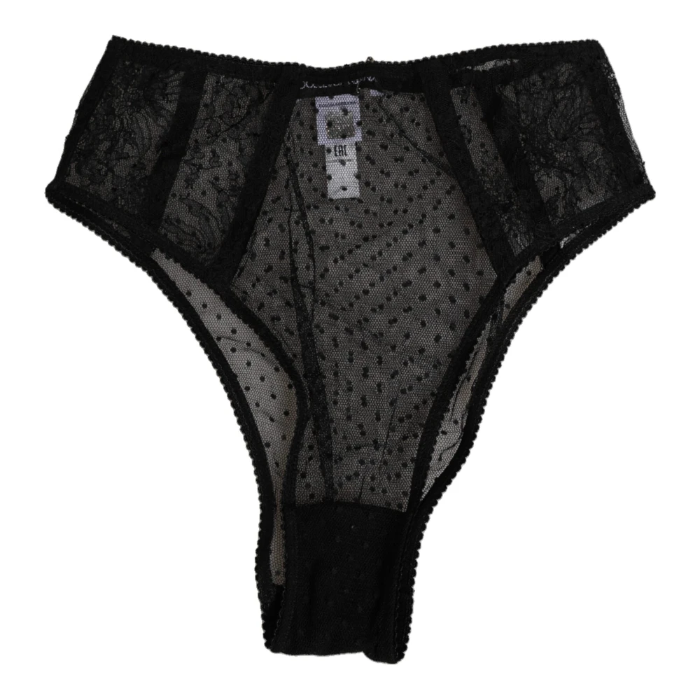 Dolce & Gabbana Women's Black Underpants, S, High Waist Brief Panties