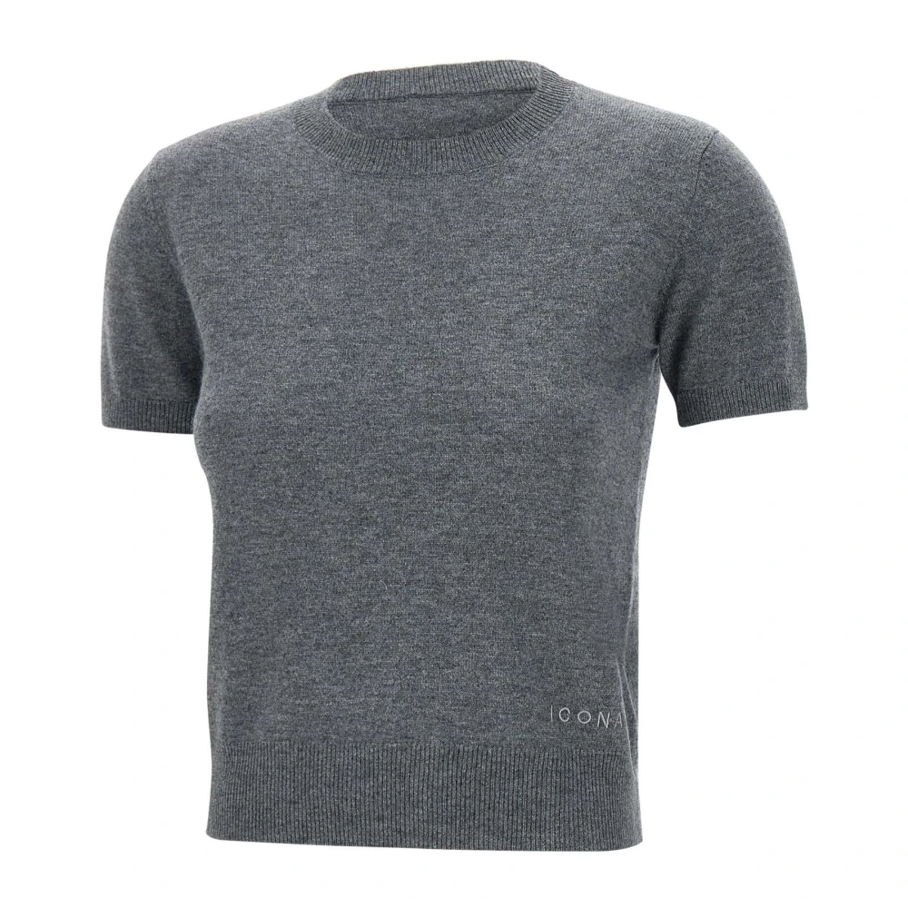 Kaos Wol Kasjmier Trui Rook Grijs Gray Dames