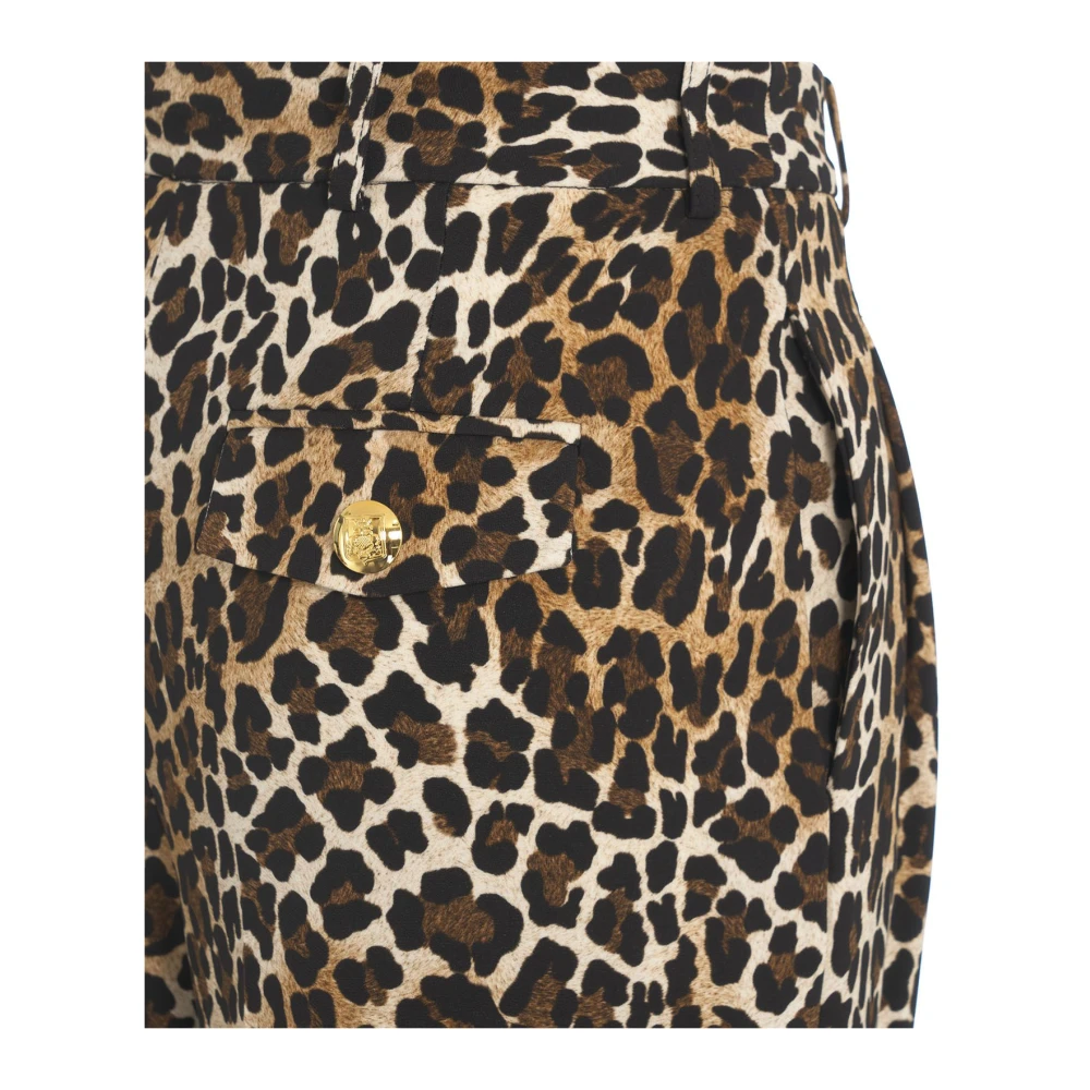 Elisabetta Franchi Bruine Broek Aw24 Brown Dames