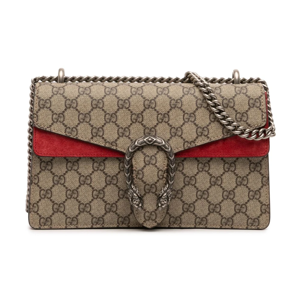 Gucci Vintage Women's Brown Pre-Owned Chain Shoulder Bag
