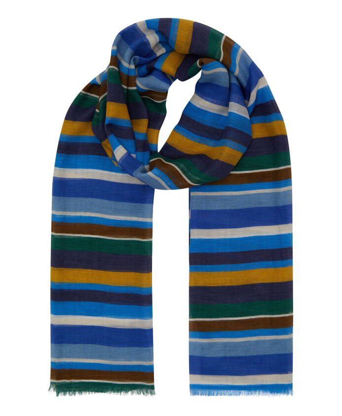 echarpe-unisexe-fabriquee-en-italie-a-partir-dun-melange-fin-de-coton-et-de-lin-ornee-dun-motif-de-rayures-multicolores-emblematique