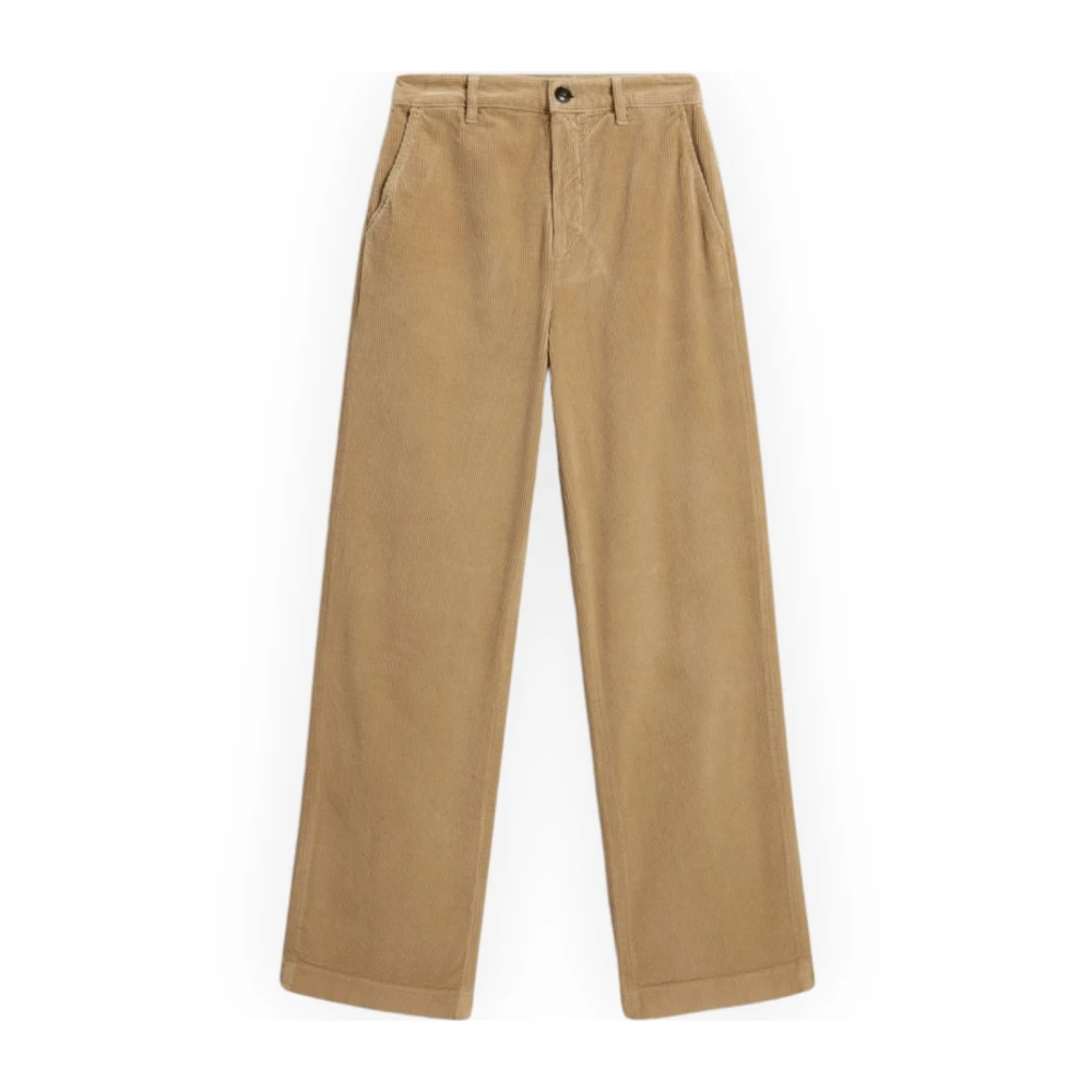 Woolrich Ribfluwelen Overhemd in Klassieke Stijl Beige Dames