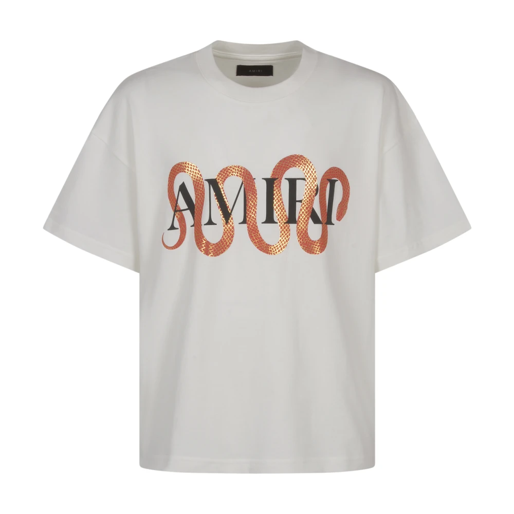 Amiri Witte Slangen T-shirt White Heren