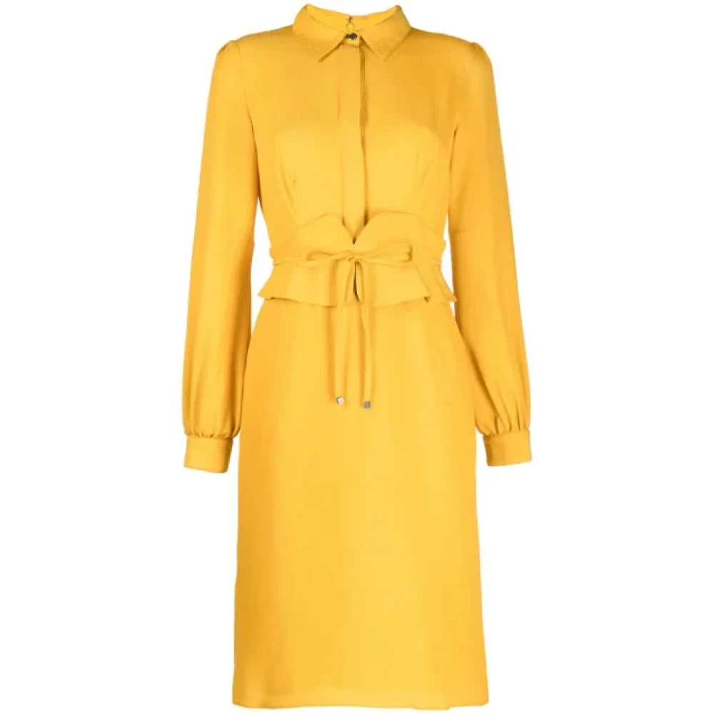 Gucci Vintage Pre-owned Silk dresses Yellow Dames