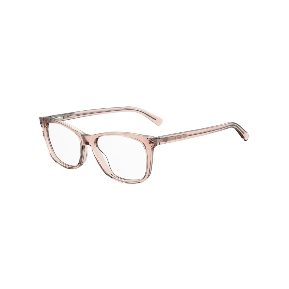 Love Moschino Roze Rechthoekige Bril Beige Dames