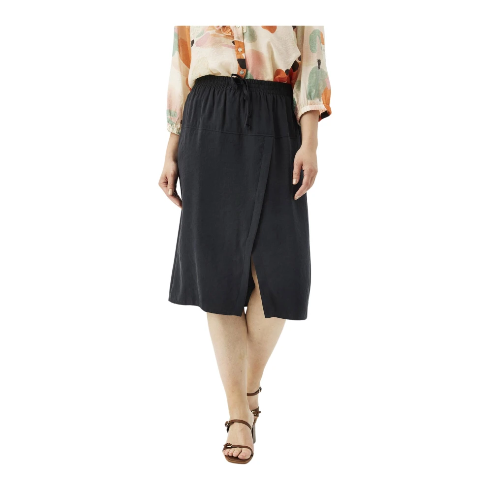 IN Front Zwarte Zoey Rok met Elastische Taille Black Dames