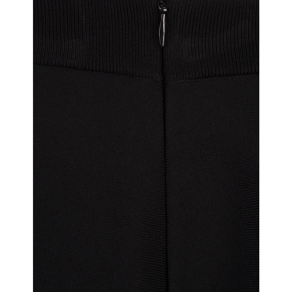 alexander mcqueen Zwart Gerend Rokje Geribbelde Tailleband Black Dames