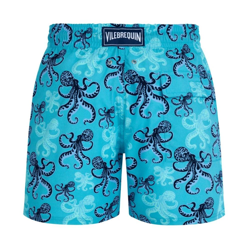 Vilebrequin Korte Octopus Stretch Zwemshorts voor Heren Blue Heren