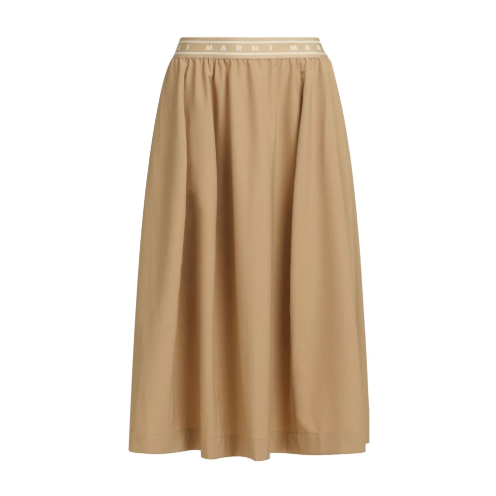 Marni Elegante Witte Wollen Rok Beige Dames
