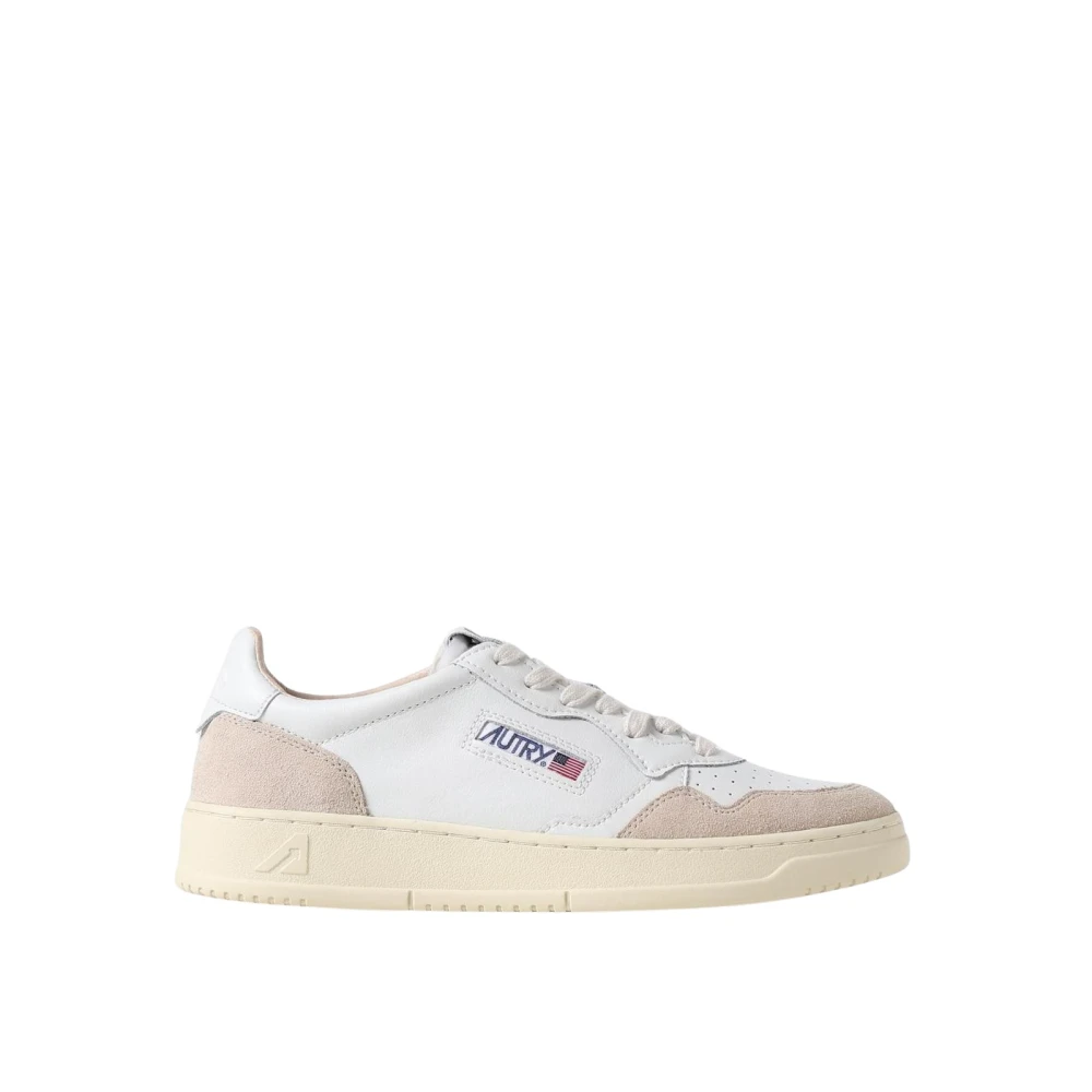 Autry Men's White Leather Low-Top Sneakers