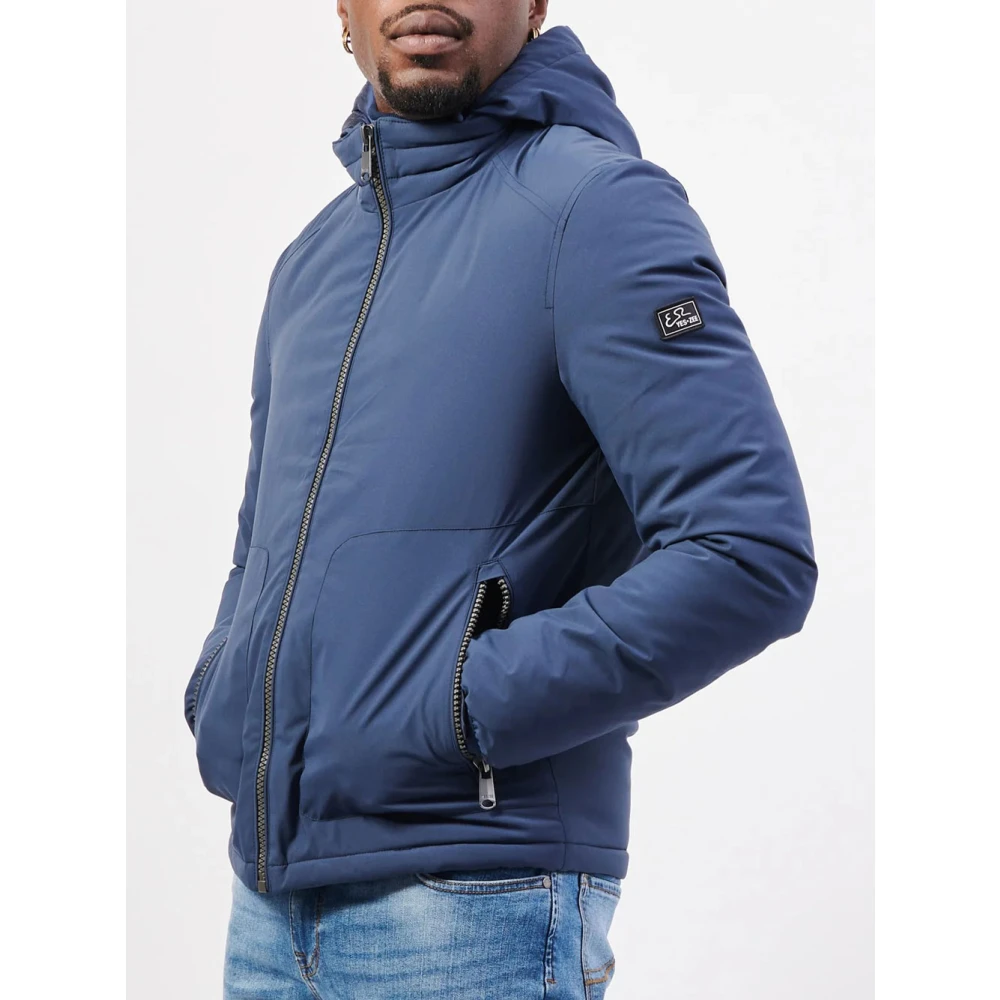 YES ZEE Blauwe Jassen Regular Fit Polyester Blue Heren