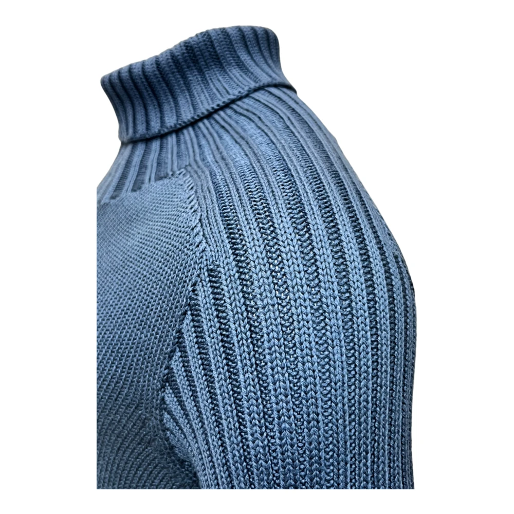 Gran Sasso Rainwool Turtleneck Trui Blue Heren