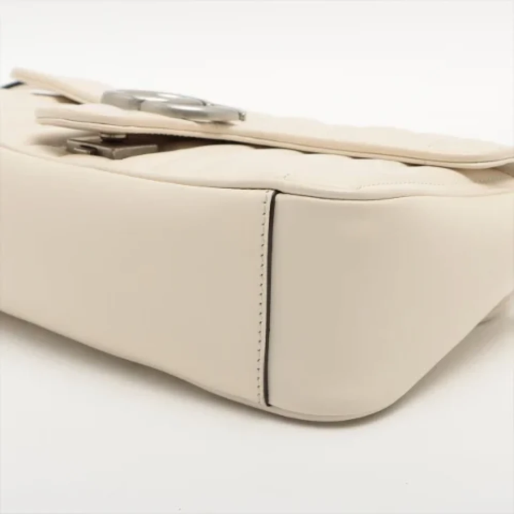 Gucci Vintage Pre-owned Leather gucci-bags Beige Dames