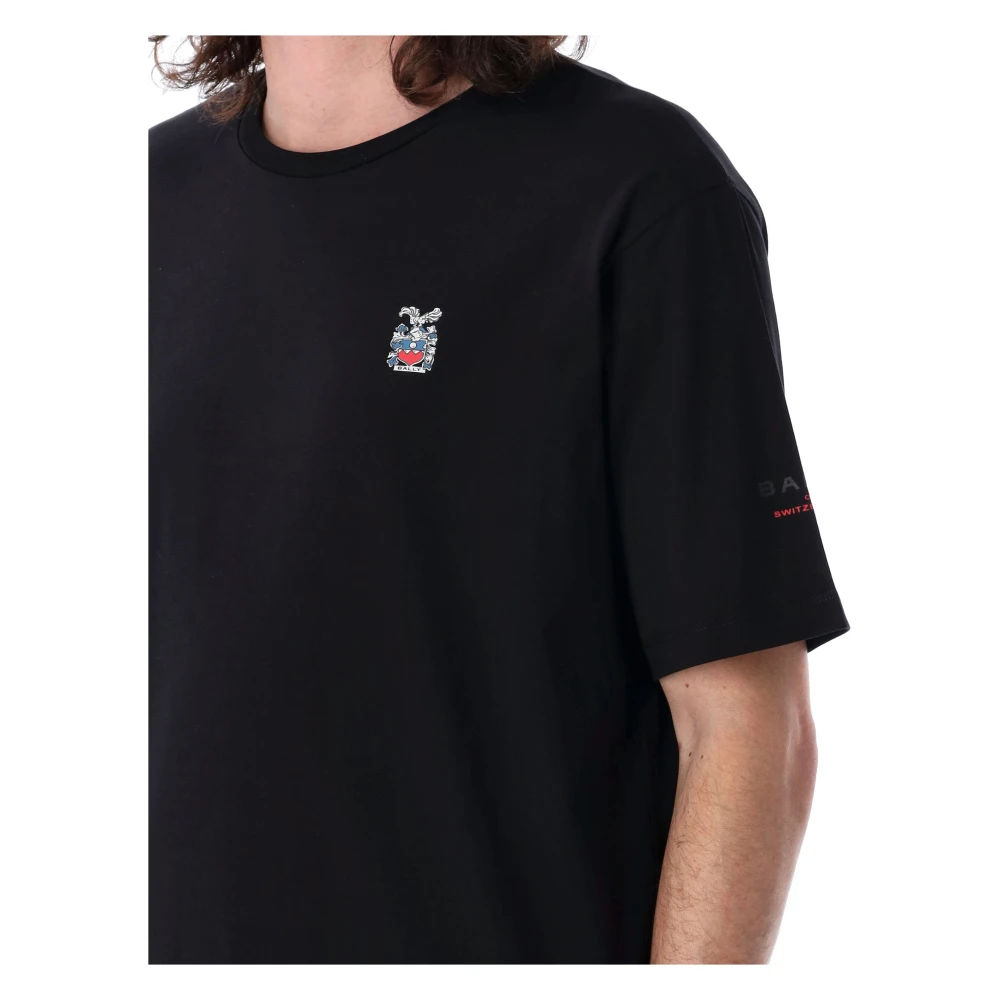 Bally Logo Print T-Shirt Black Heren