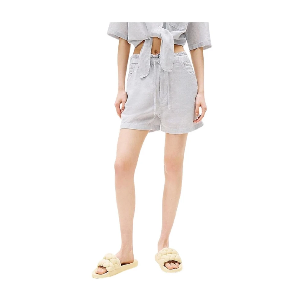 Tommy Hilfiger Women's Blue Breton Striped Cotton Shorts